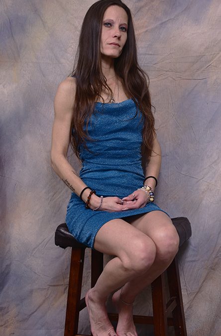 0126001 – Blue Spaghetti Strap Dress Size 0 – 2